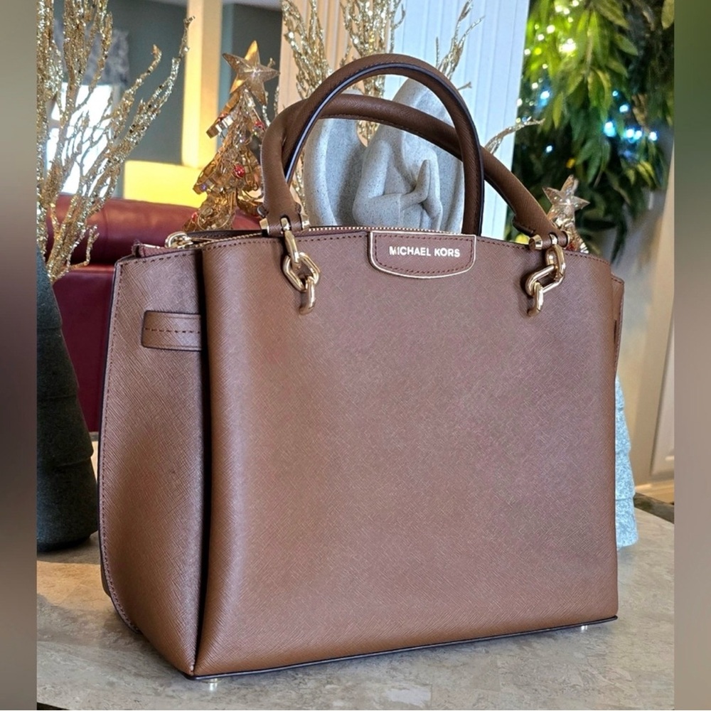 Michael Kors Rochelle Satchel with Gold Hardware